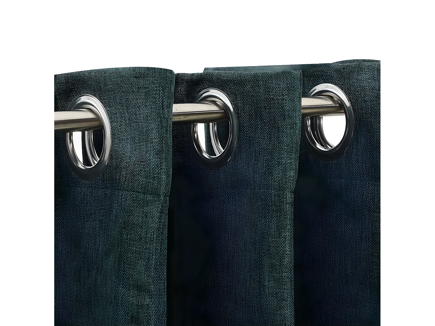 Rideaux occultants Aspect lin avec œillets 2 pcs Vert 140x175cm QBH34486