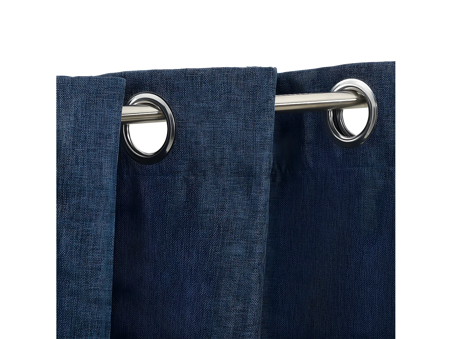 Rideau occultant Aspect de lin avec œillets Bleu 290x245 cm QBH97818