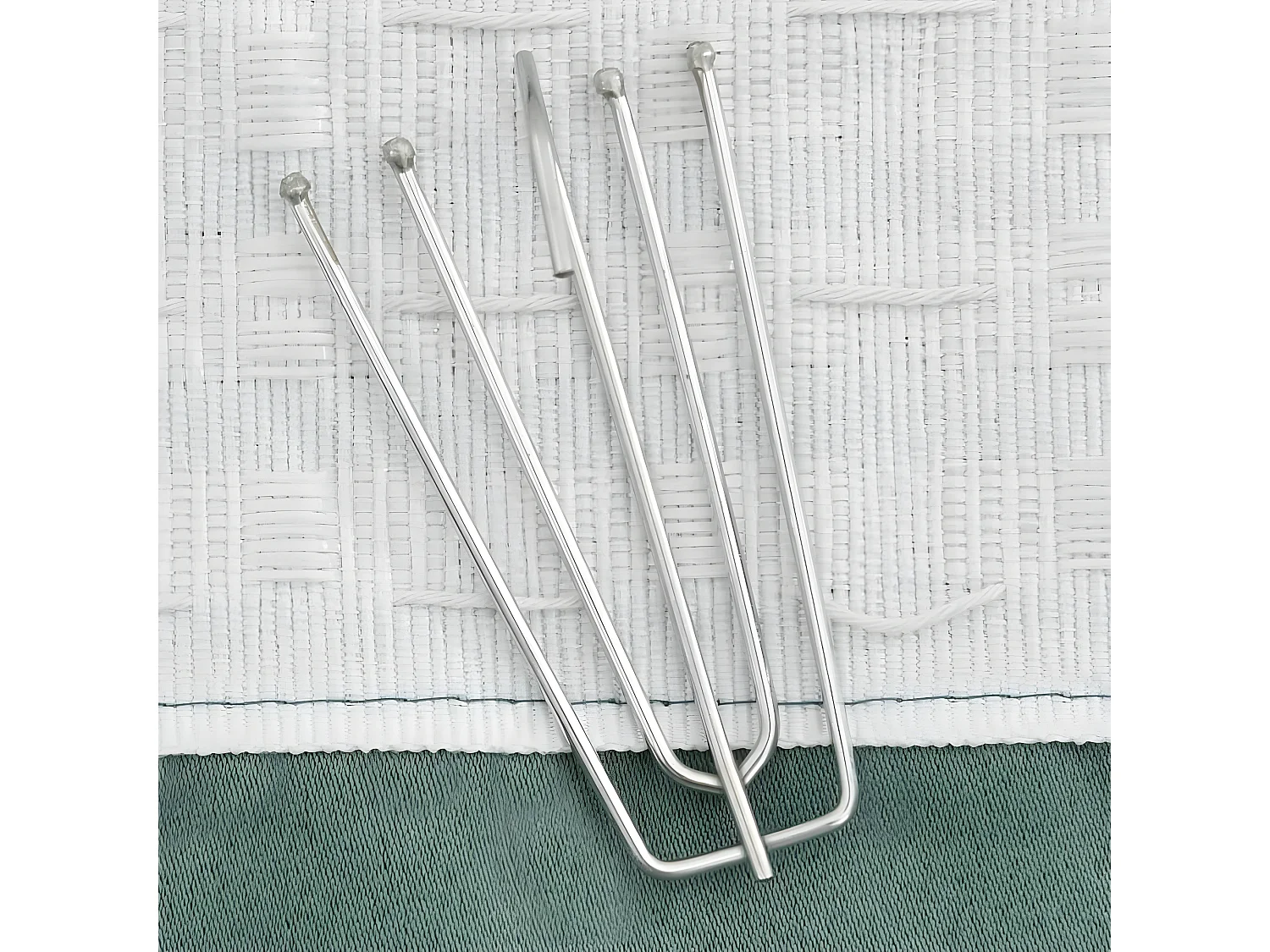 Rideaux occultants aspect lin avec crochets 2pcs Vert 140x245cm QBH56023