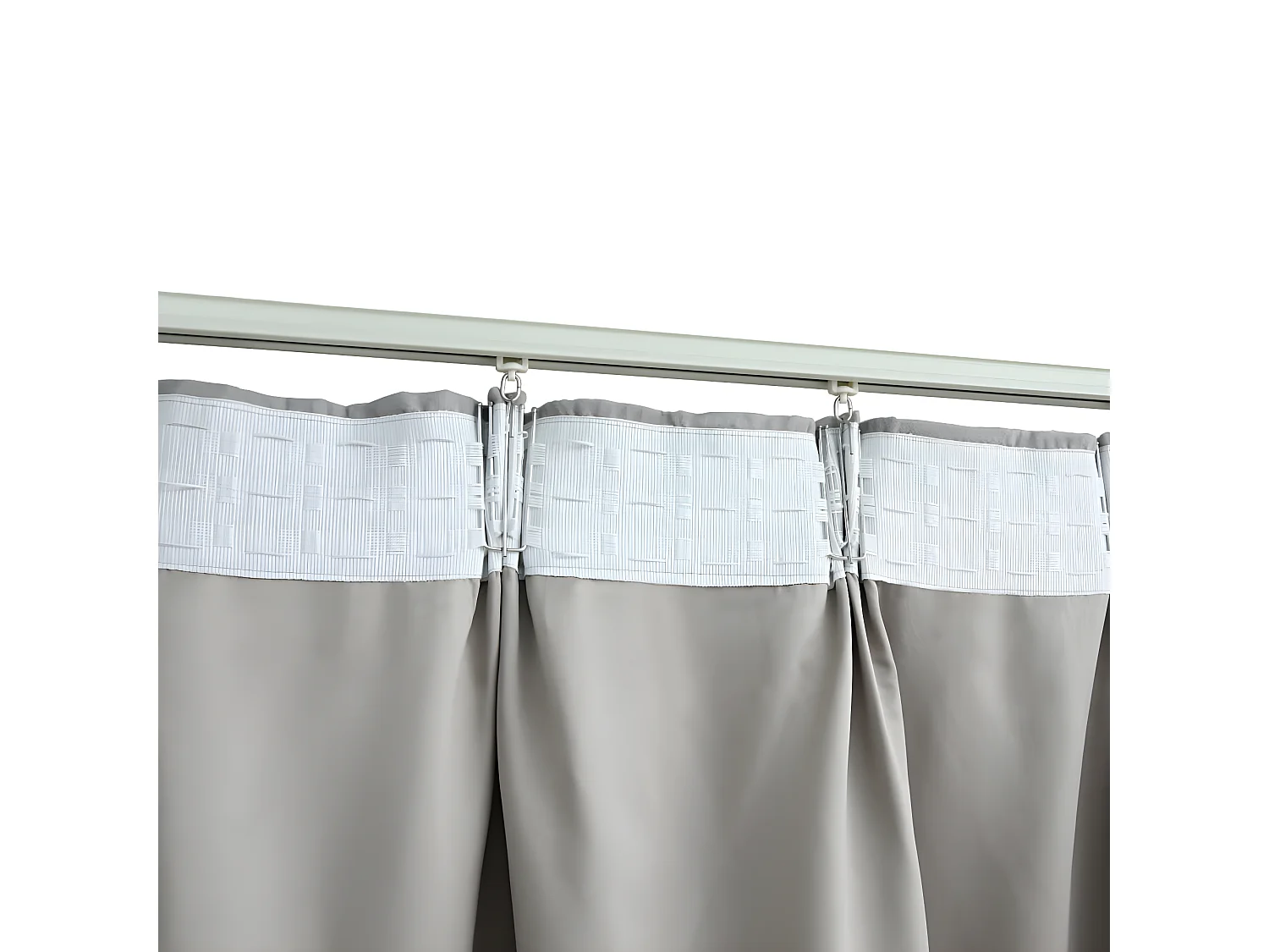 Rideaux occultants avec crochets 2 pcs Gris 140x245 cm QBH64850