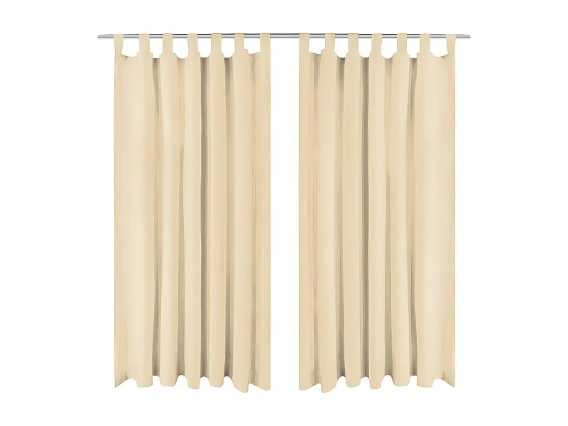 Rideau occultant avec boucles 2 pcs 140 x 175 cm Beige QBH29117