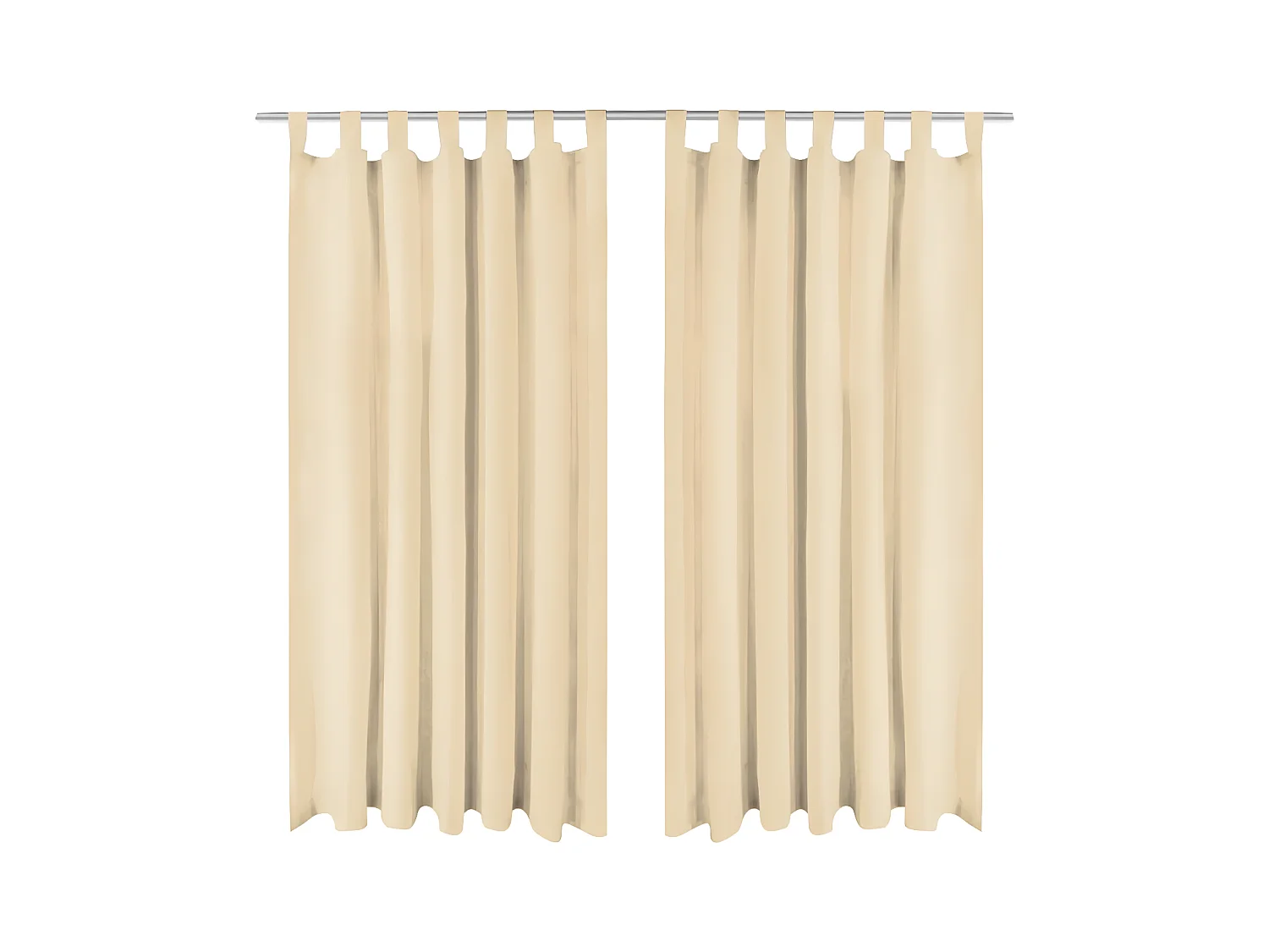 Rideau occultant avec boucles 2 pcs 140 x 175 cm Beige QBH29117