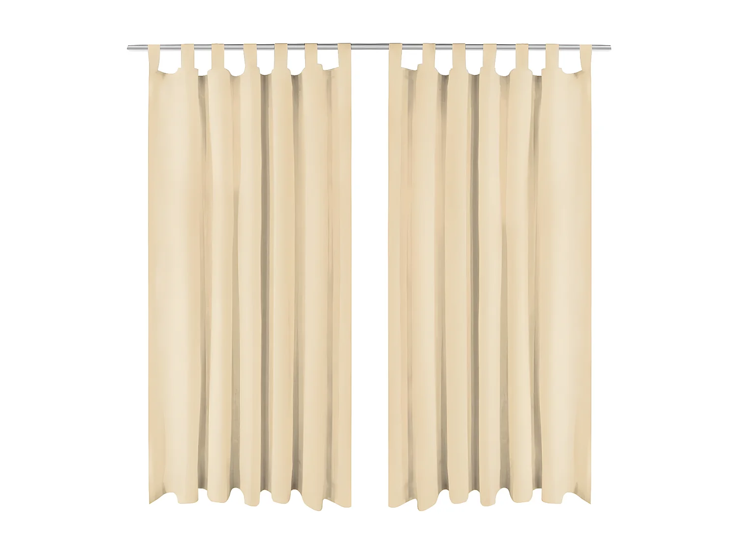 Rideau occultant avec boucles 2 pcs 140 x 175 cm Beige QBH29117