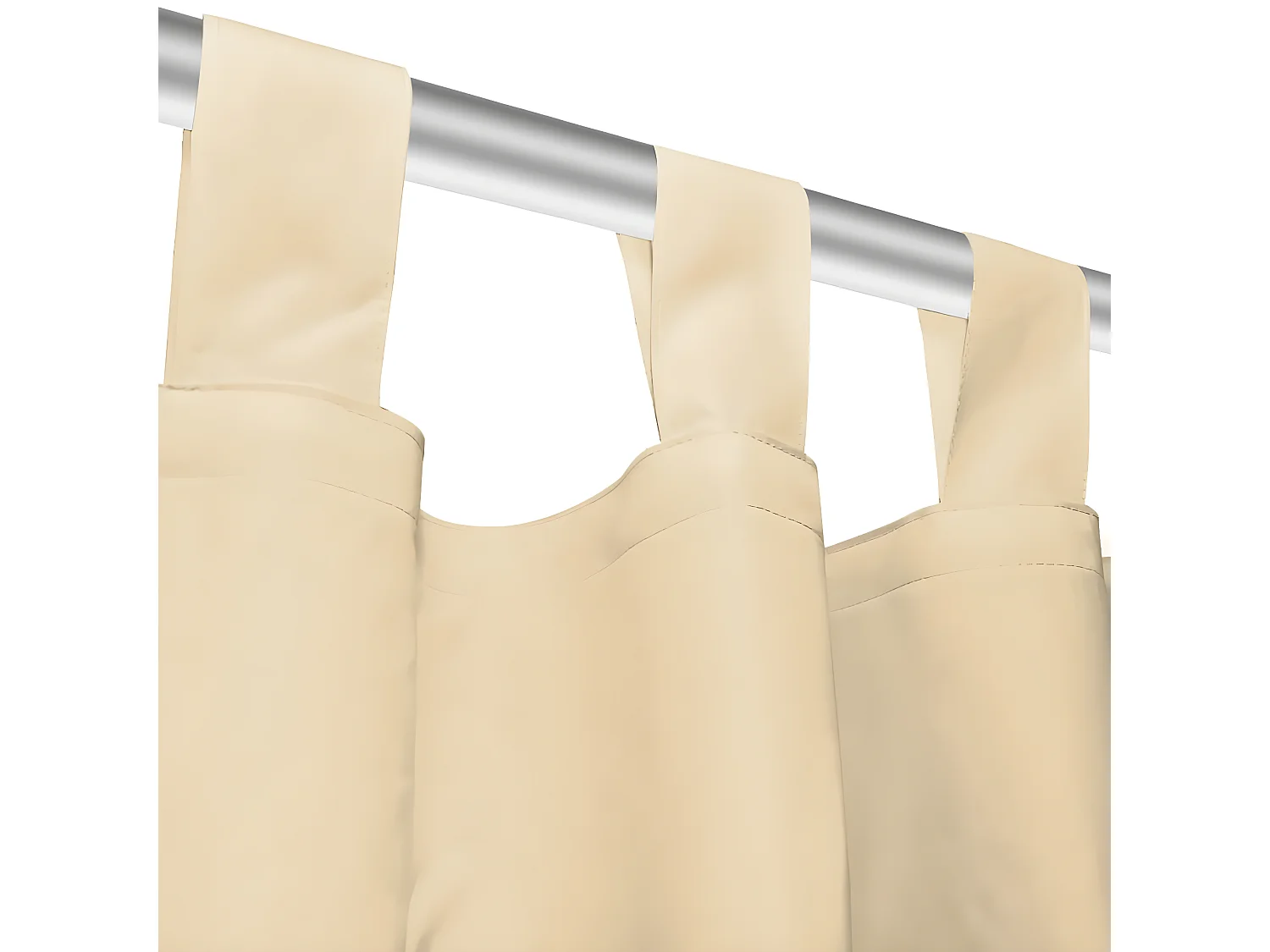 Rideau occultant avec boucles 2 pcs 140 x 175 cm Beige QBH29117