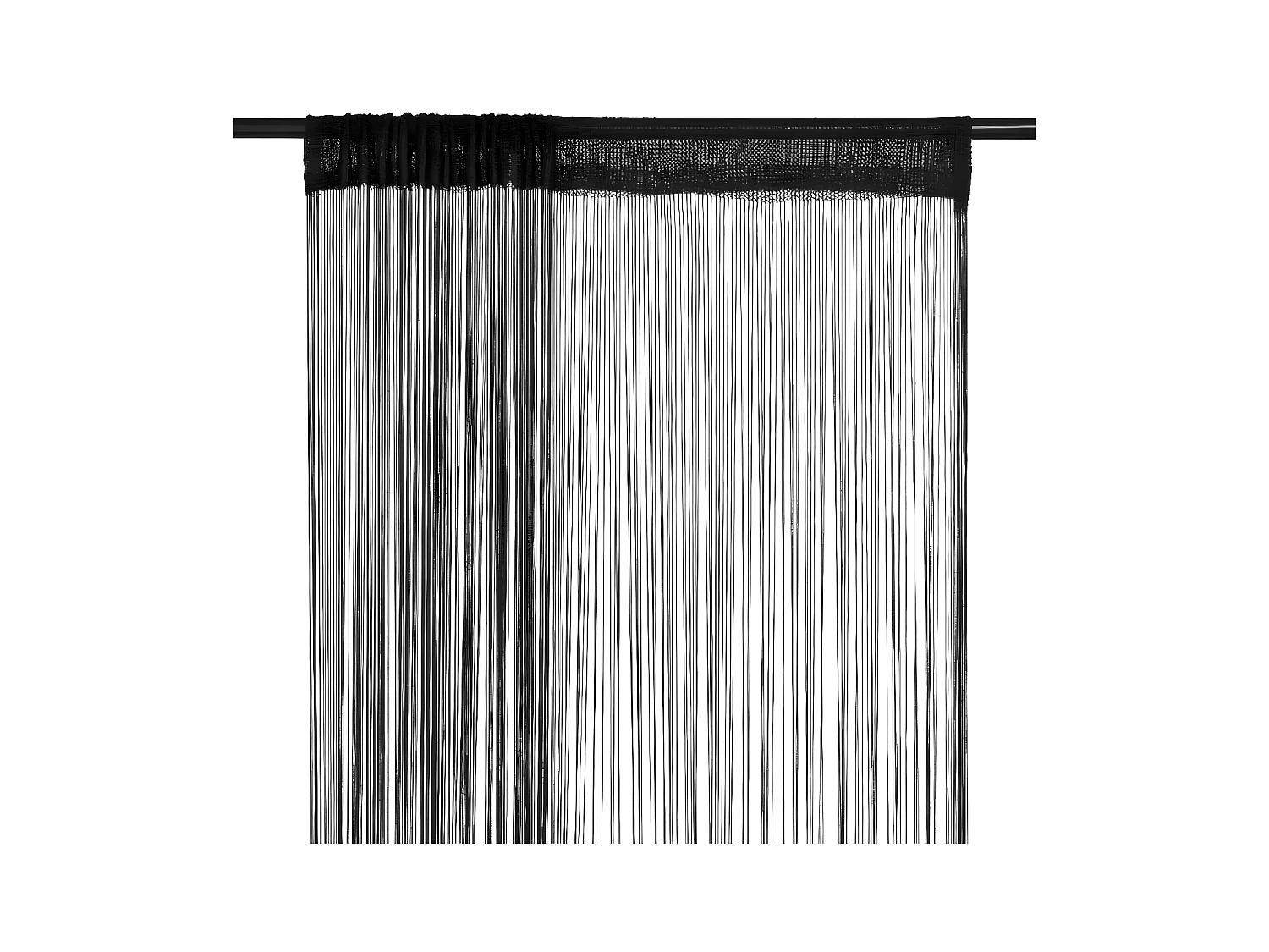 Rideau en fils 2 pcs 140 x 250 cm Noir QBH61915