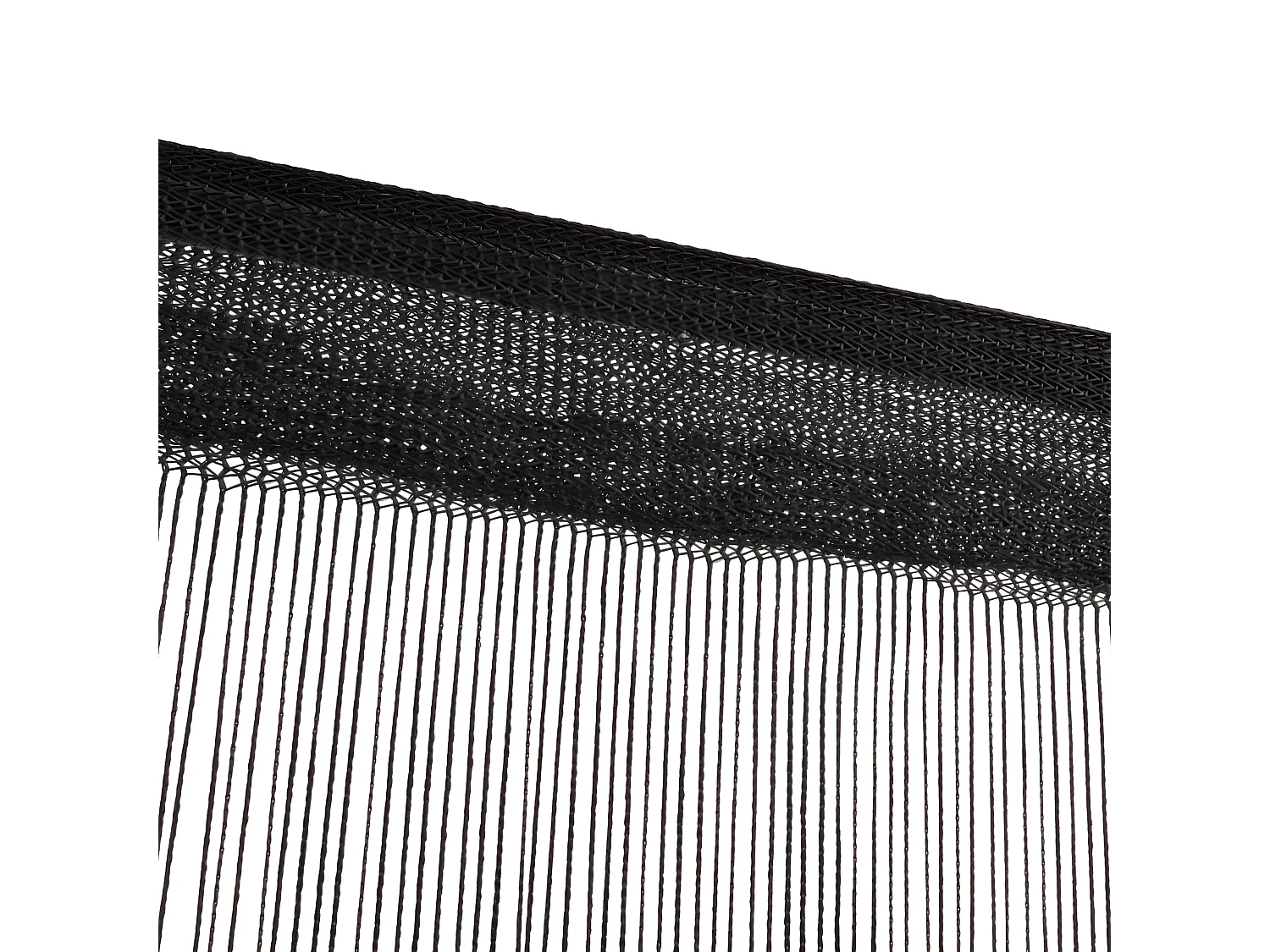Rideau en fils 2 pcs 140 x 250 cm Noir QBH61915