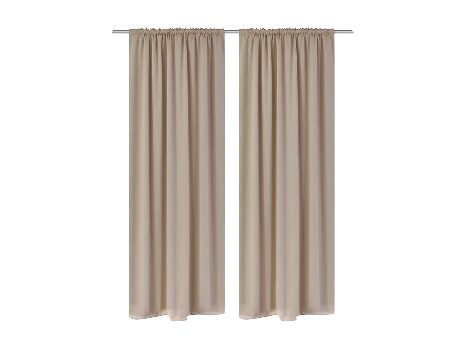 Rideaux occultants à fentes 2 pcs Crème 135 x 245 cm QBH28593