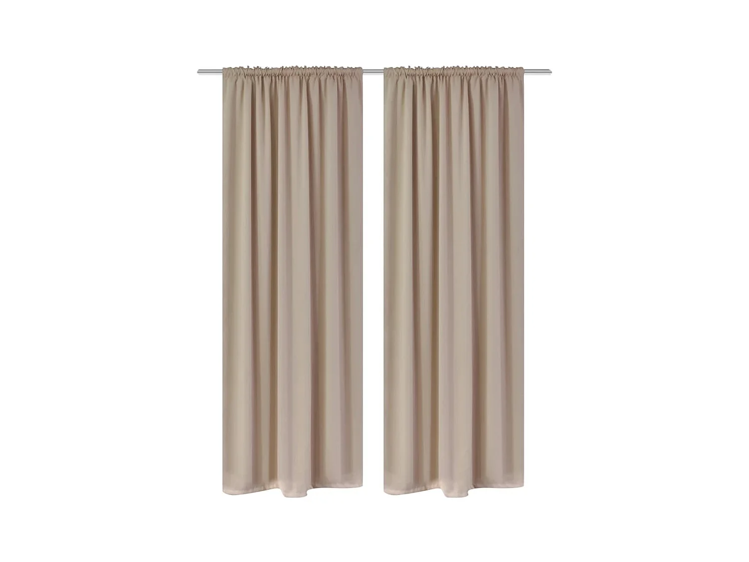 Rideaux occultants à fentes 2 pcs Crème 135 x 245 cm QBH28593