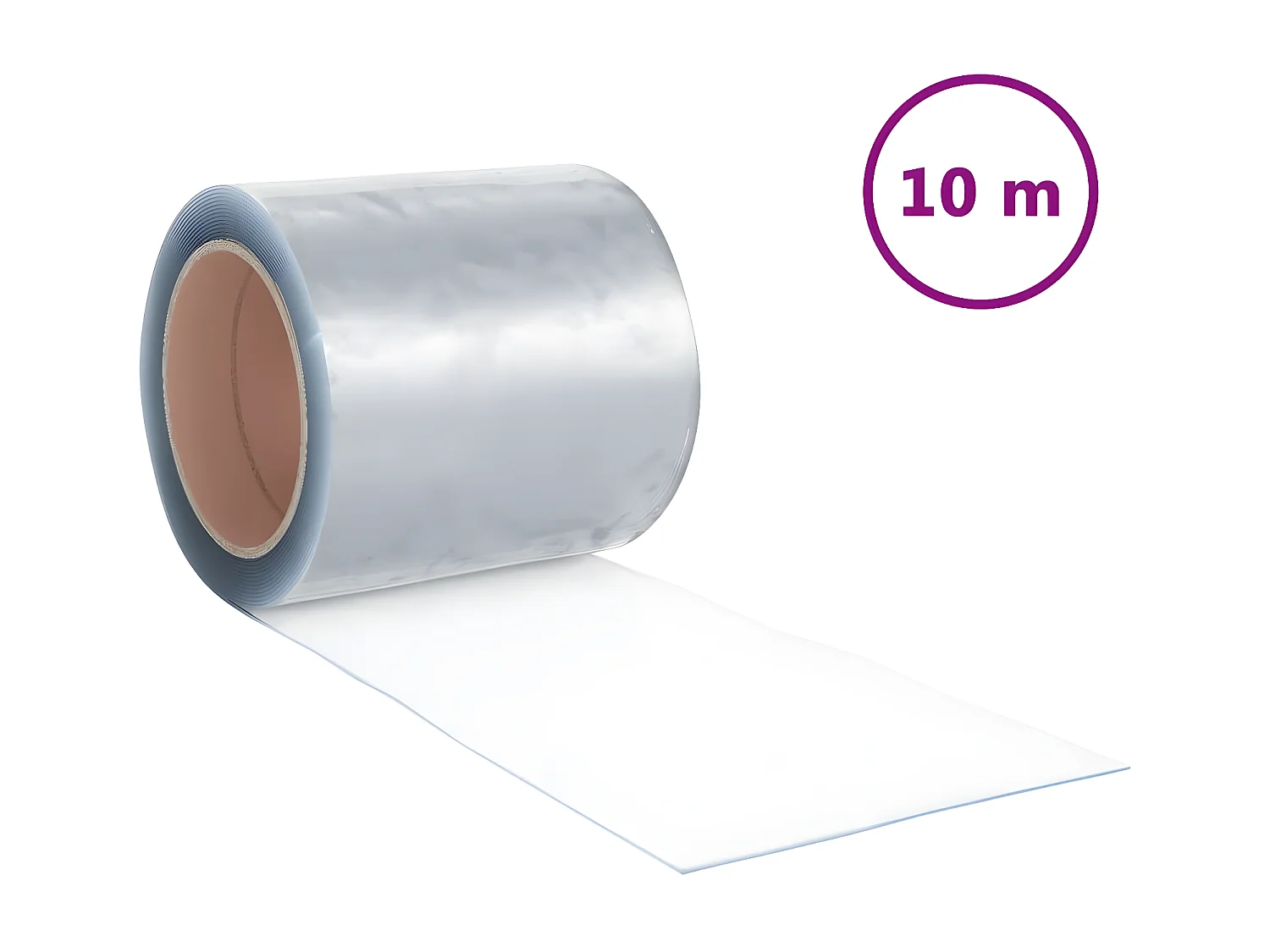 Rideau de porte transparent 200 mmx1,6 mm 10 m PVC QBH46565