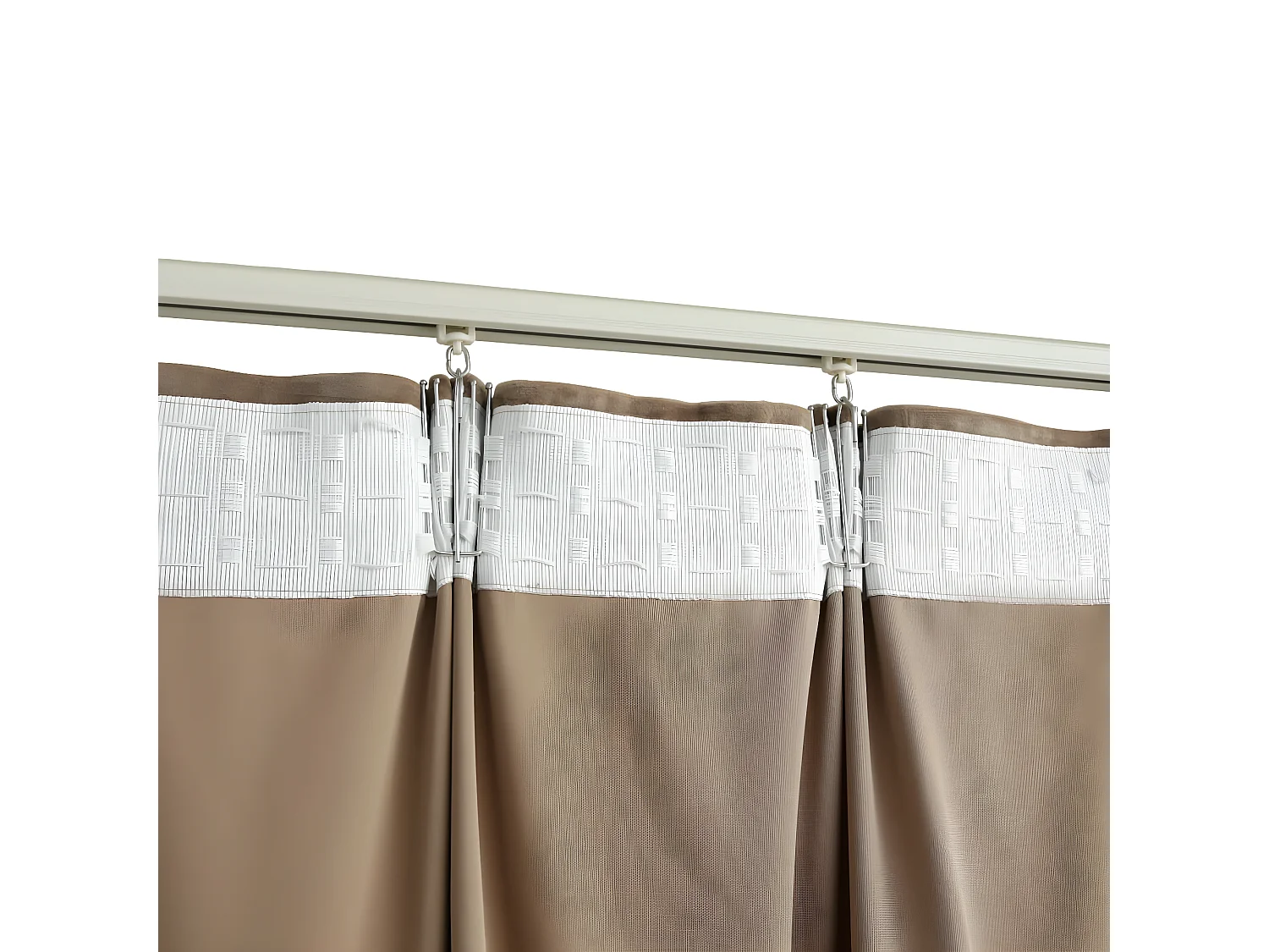 Rideaux occultants avec crochets 2 pcs Velours Beige 140x245 cm QBH66251