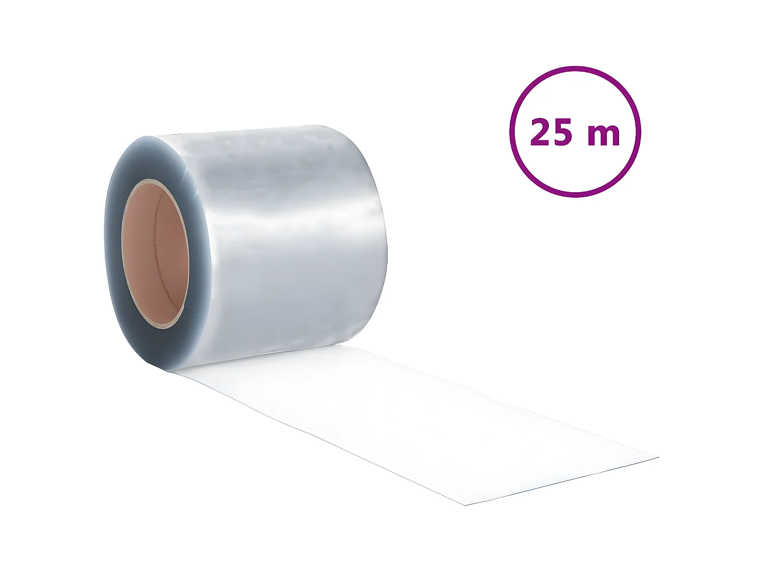 Rollo de cortina de tiras PVC 2mm x 200mm 25 m ES483854