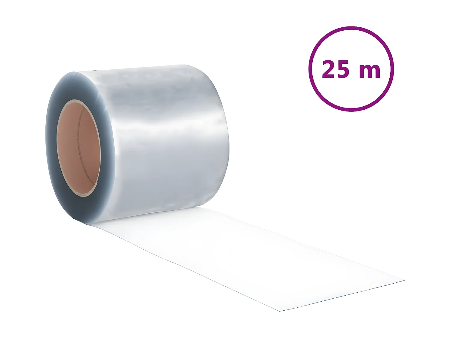 Rouleau de rideau en bande PVC 2 mm x 200 mm 25 m QBH50683