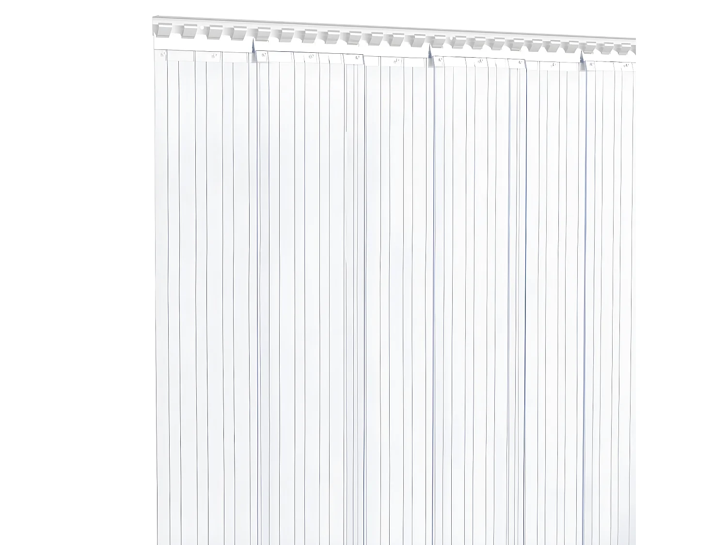 Rideau de porte transparent 300 mmx2,6 mm 10 m PVC QBH37238