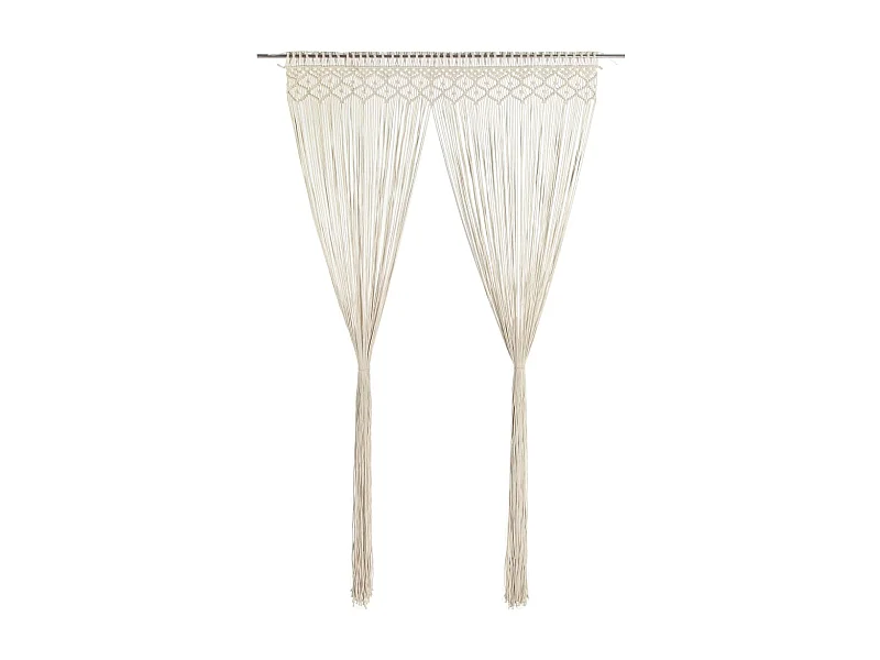 Rideau en macramé 140x240 cm Coton QBH98860