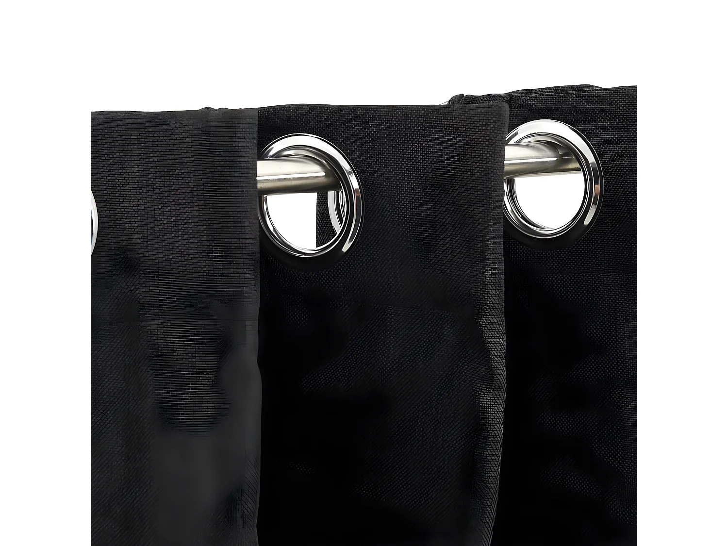 Rideau occultant Aspect de lin à œillets Anthracite 290x245 cm QBH72623