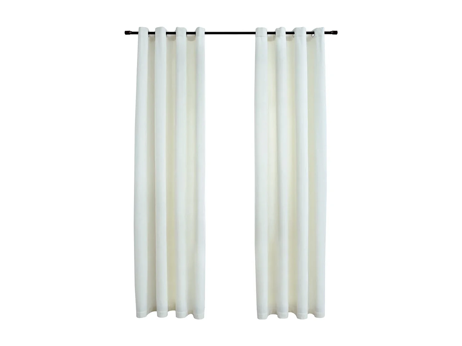 Rideaux occultants avec anneaux 2 pcs Velours Crème 140x245 cm QBH40565