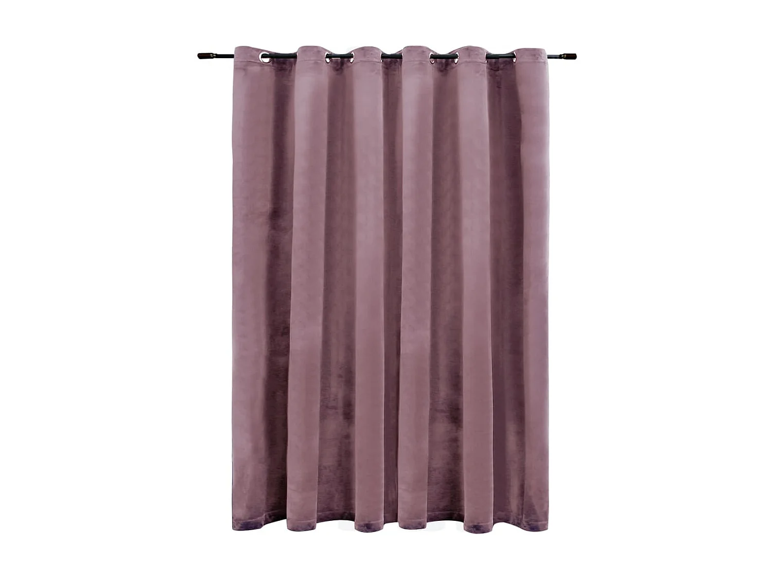 Rideau occultant avec anneaux en métal Velours Rose 290x245 cm QBH97276