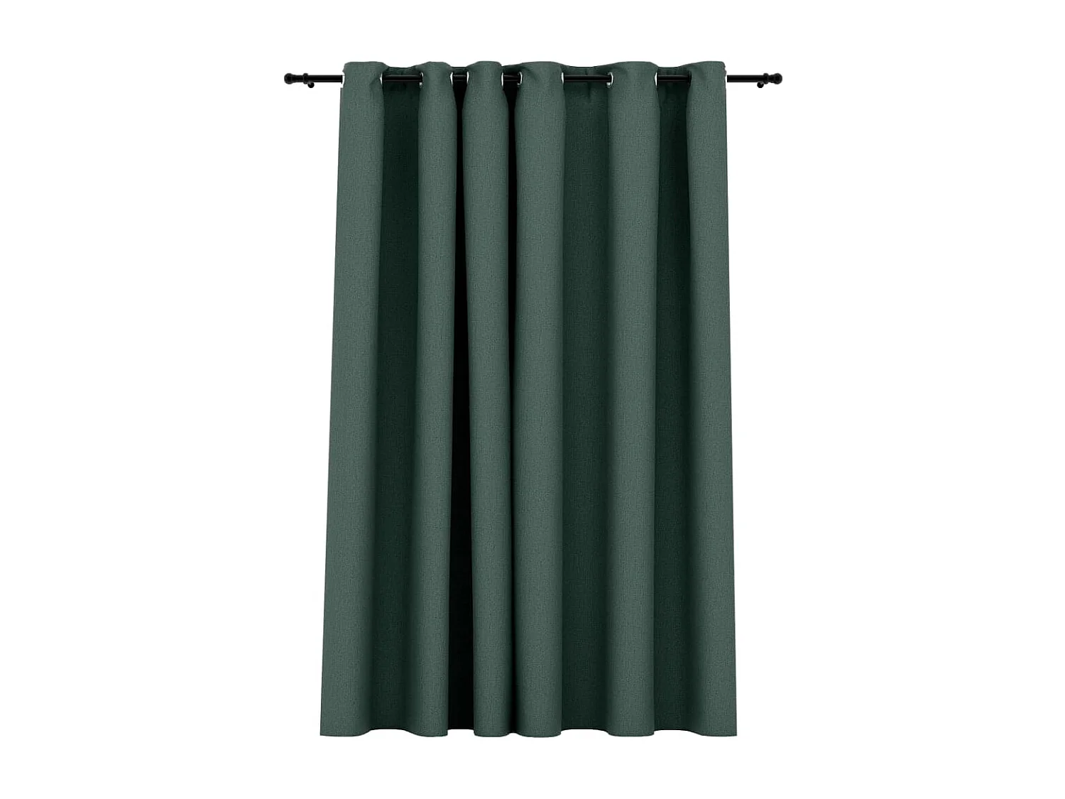 Rideau occultant Aspect de lin avec œillets Vert 290x245 cm QBH12448