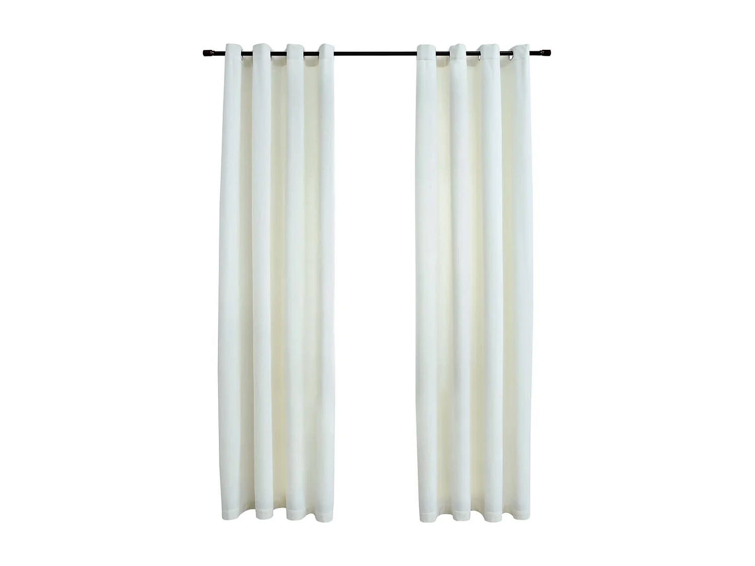 Rideaux occultants avec anneaux 2 pcs Velours Crème 140x175 cm QBH28442