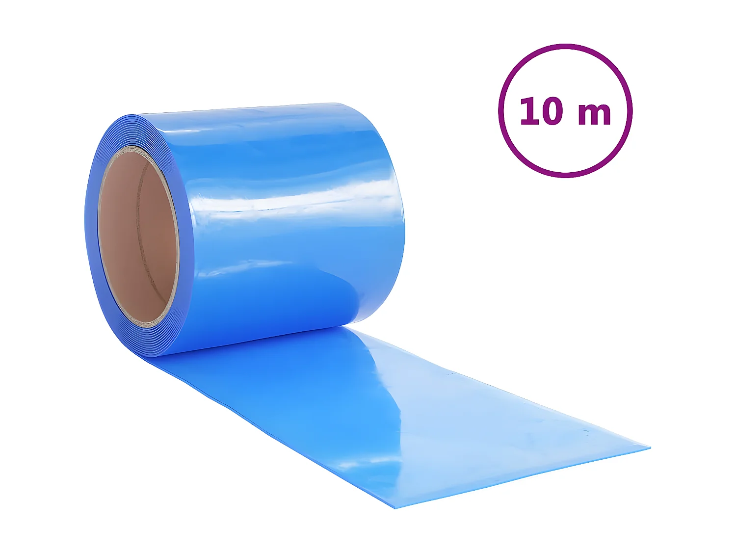 Rideau de porte bleu 200 mmx1,6 mm 10 m PVC QBH46089