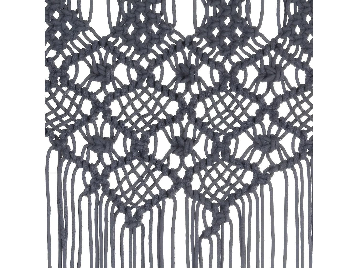 Rideau en macramé Anthracite 140x240 cm Coton QBH93777