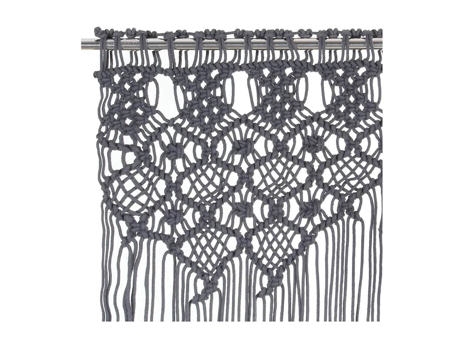 Rideau en macramé Anthracite 140x240 cm Coton QBH93777