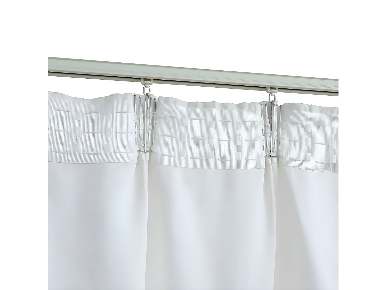 Rideaux occultants avec crochets 2 pcs Blanc cassé 140x175 cm QBH16641