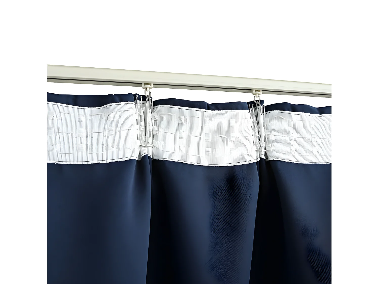 Rideaux occultants avec crochets 2 pcs Bleu 140x225 cm QBH28359