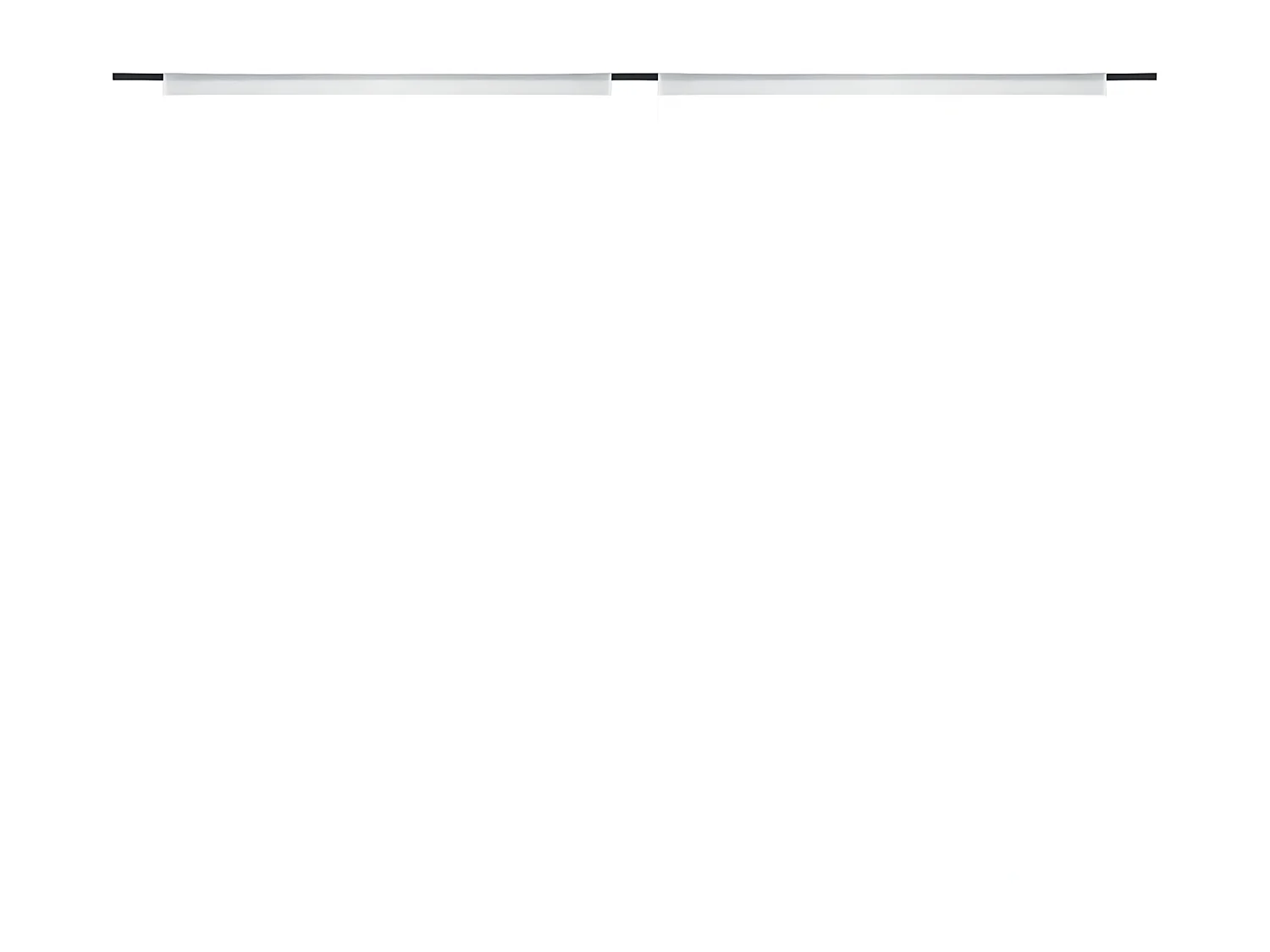 Rideau en fils 2 pcs 100 x 250 cm Blanc QBH91009