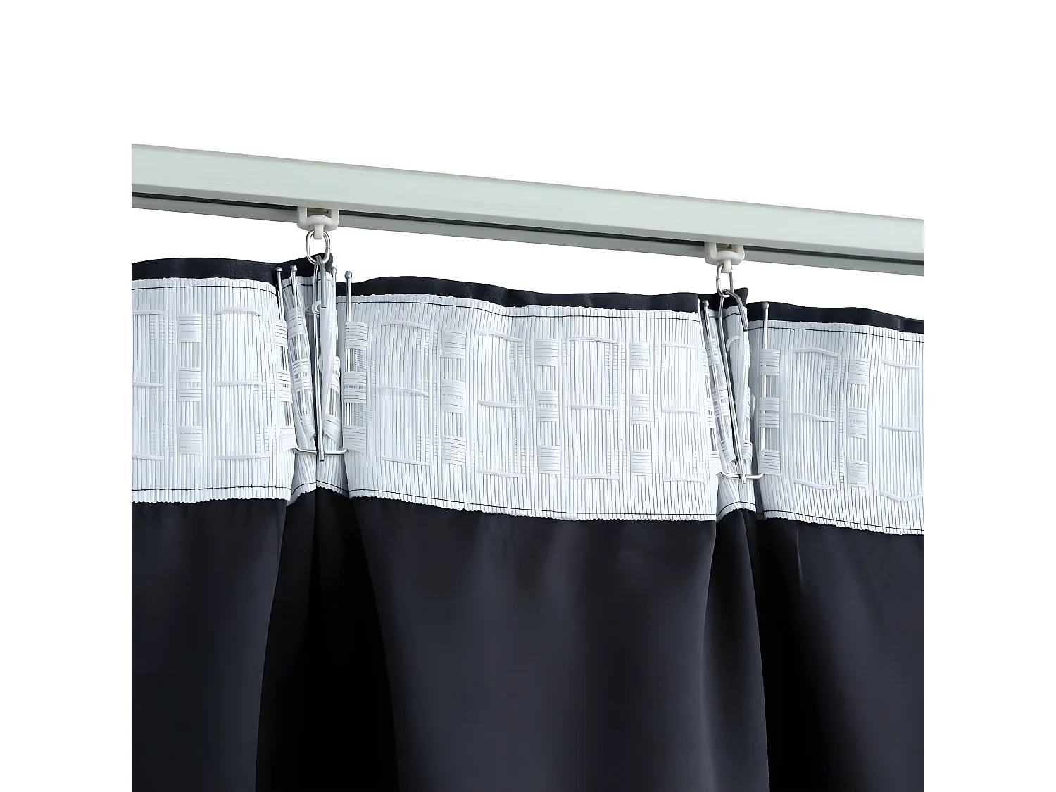 Rideaux occultants avec crochets 2 pcs Anthracite 140x245 cm QBH82569