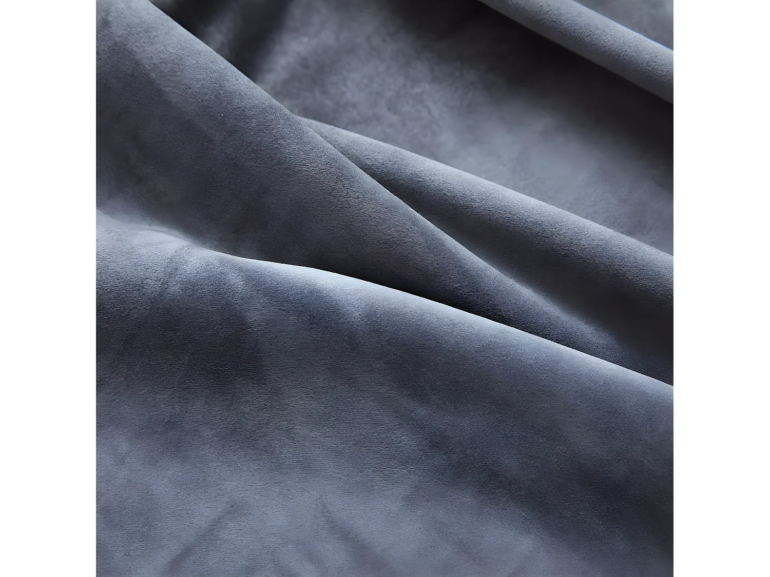 Rideaux occultants et anneaux 2pcs Velours Anthracite 140x225cm QBH44916