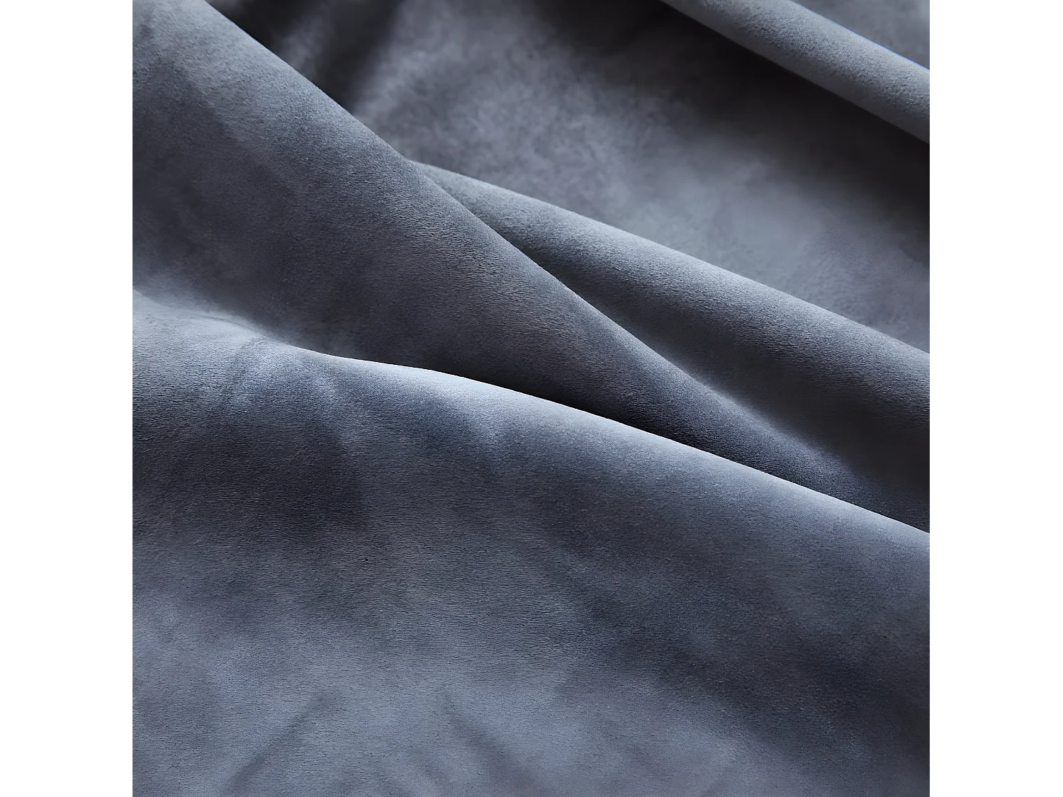 Rideaux occultants et anneaux 2pcs Velours Anthracite 140x225cm QBH44916