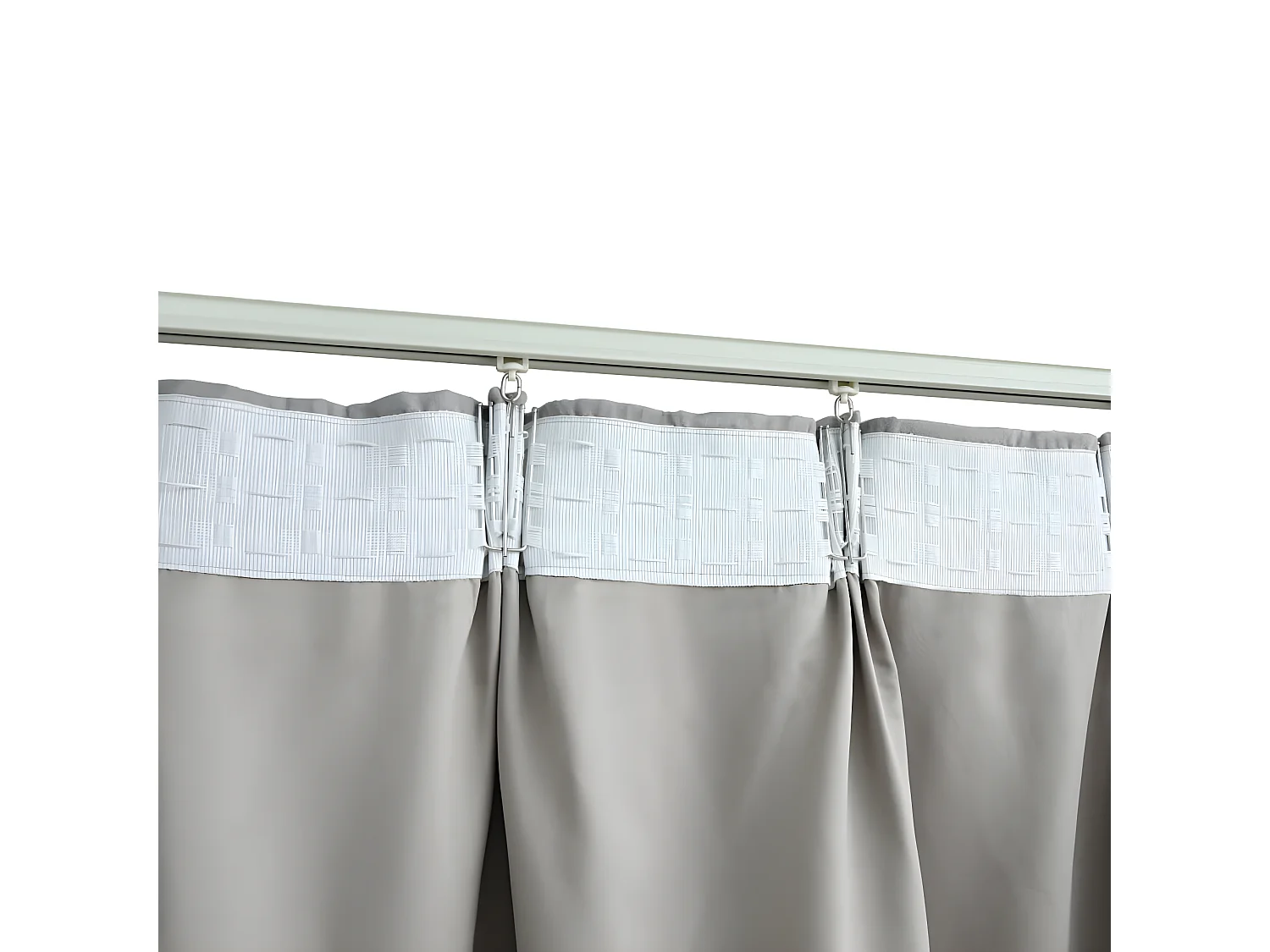 Rideaux occultants avec crochets 2 pcs Gris 140x225 cm QBH88340