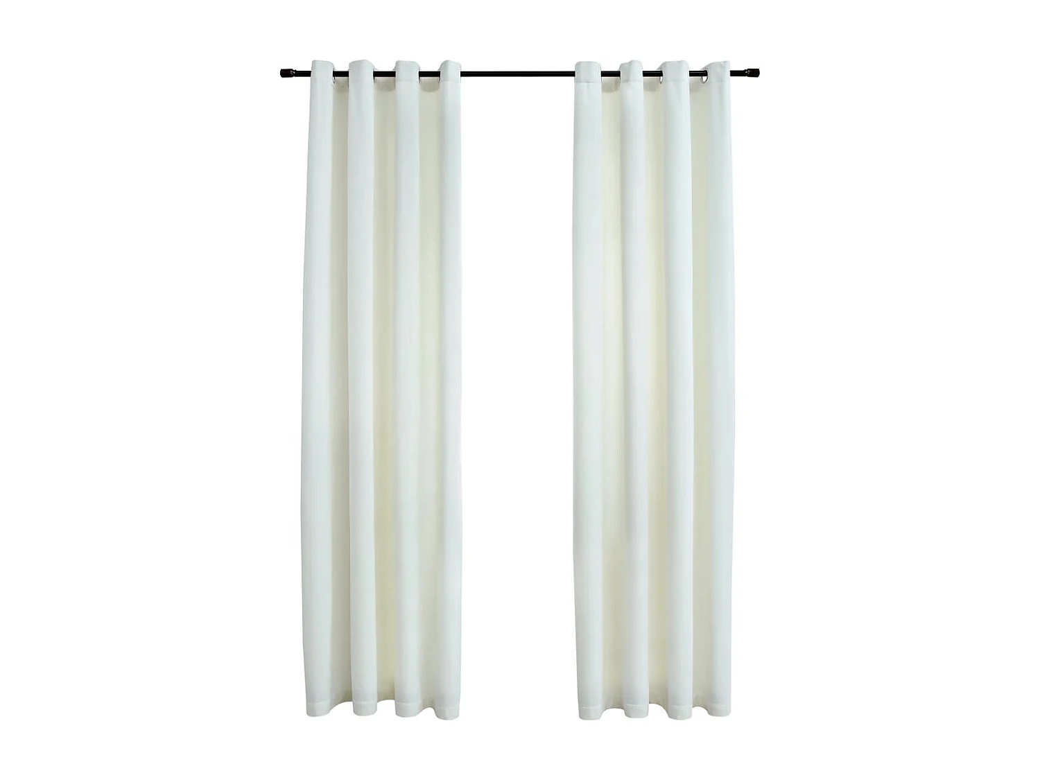 Rideaux occultants avec anneaux 2 pcs Velours Crème 140x225 cm QBH41800