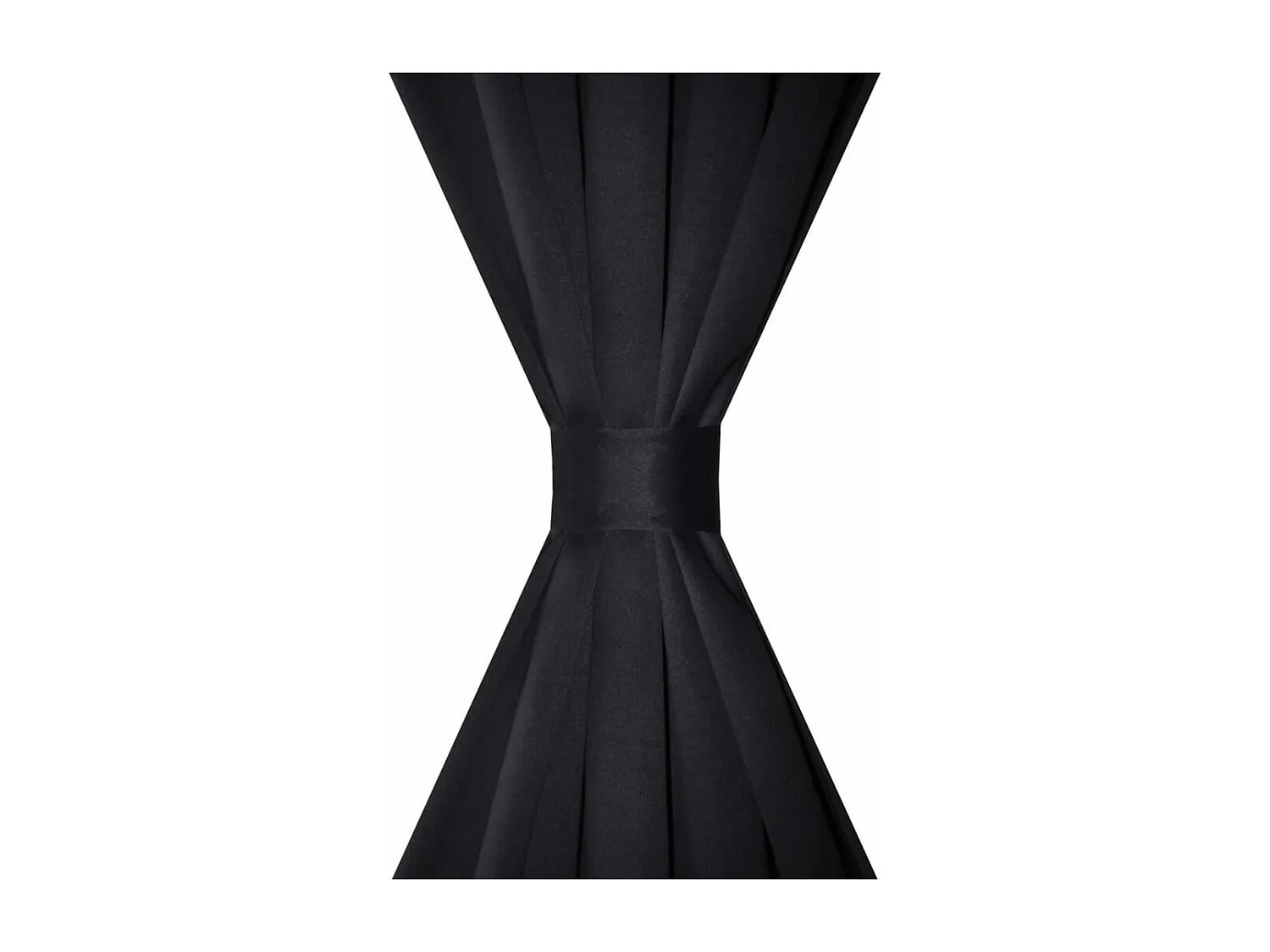 2 pcs Rideau Blackout Occultant Noir Tête à Fente 135 x 245 cm QBH39498