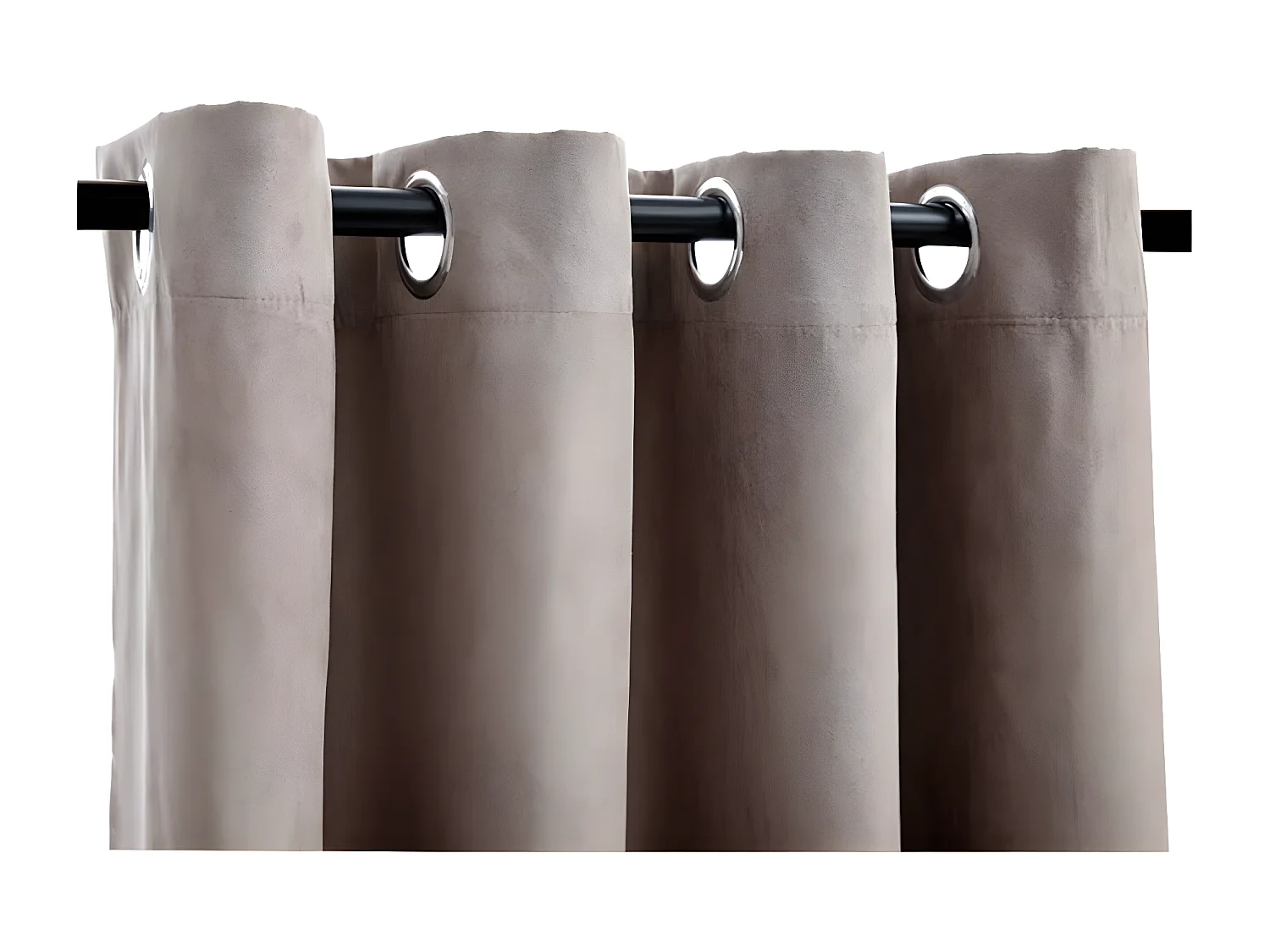 Rideaux occultants avec anneaux en métal 2 pcs Taupe 140x175 cm QBH23124