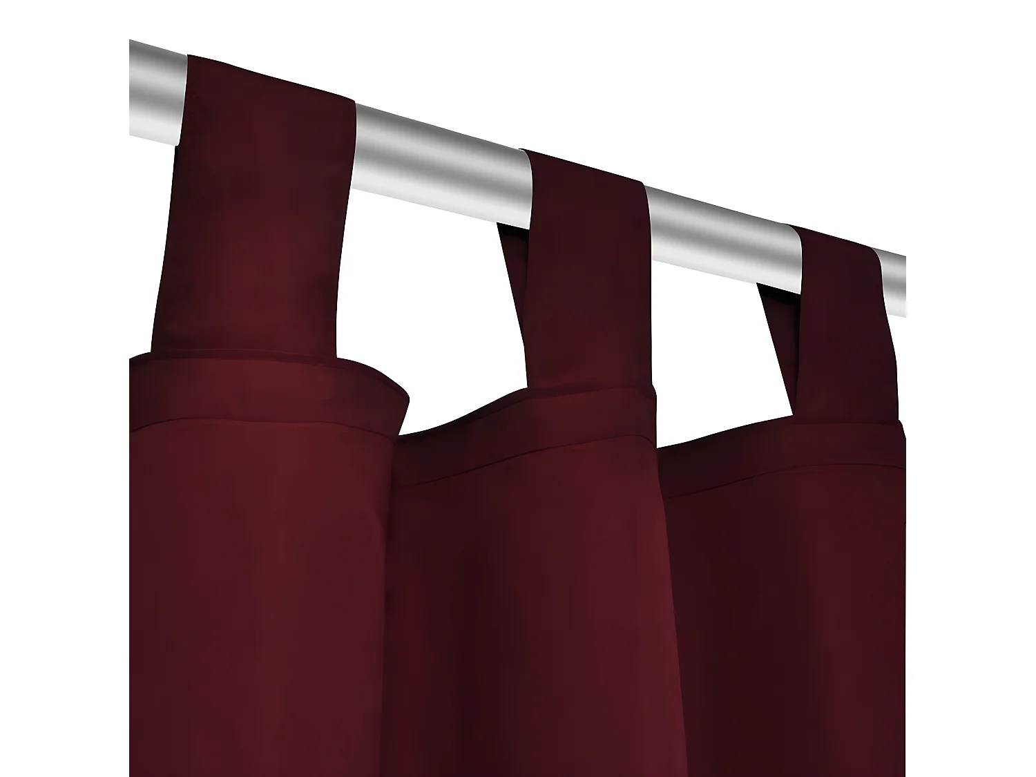 2 pcs Rideau à Passant Micro Satin Bordeaux 140 x 175 cm QBH93715