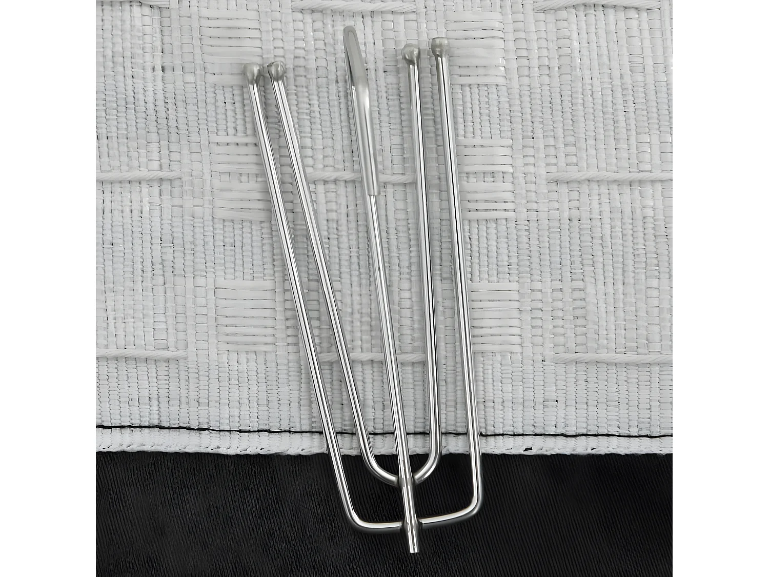 Rideaux occultants aspect lin crochet 2pcs Anthracite 140x245cm QBH55126