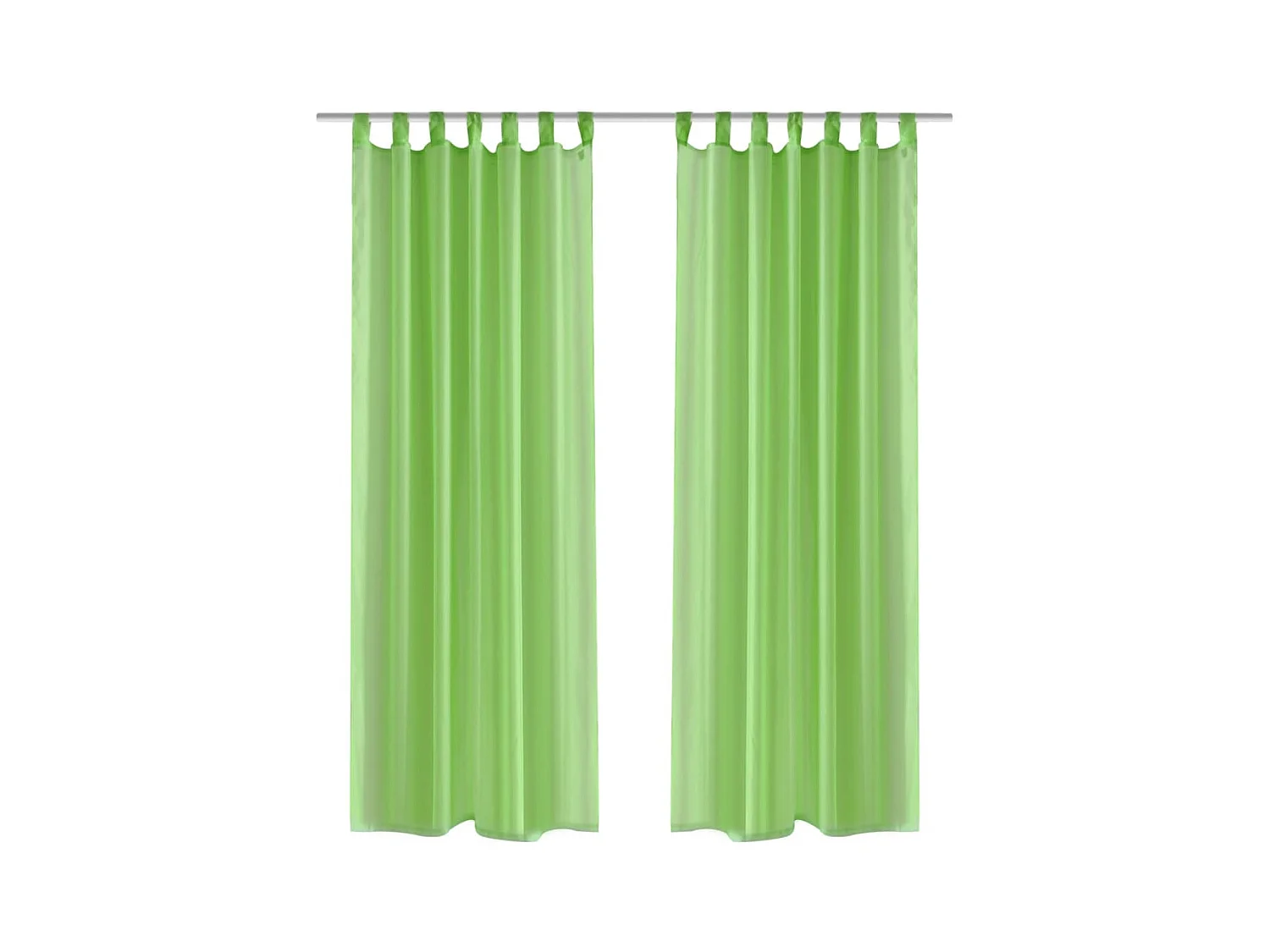 Rideau fin Vert pomme 140x175 cm 2 pcs QBH22431