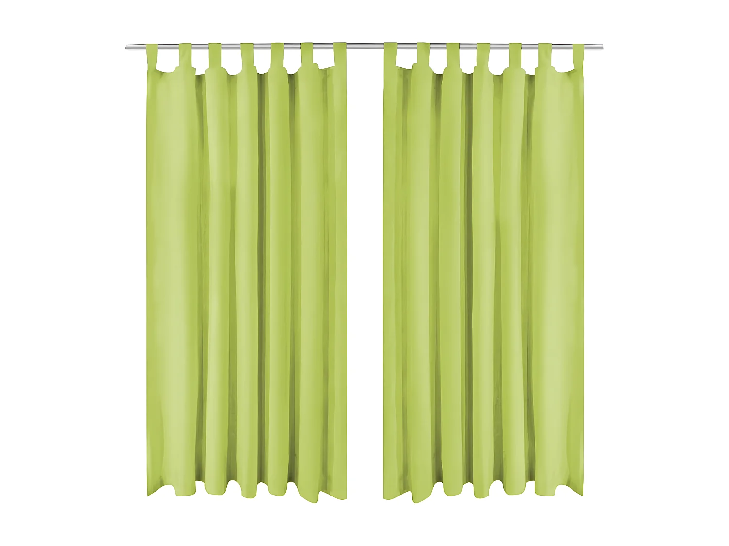 Rideau occultant avec boucles 2 pcs 140 x 225 cm Vert QBH22408