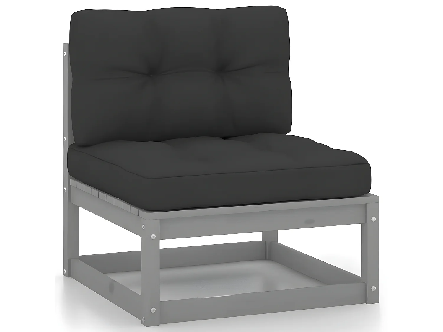 Salon de jardin 5 pcs avec coussins Bois de pin massif BE11684