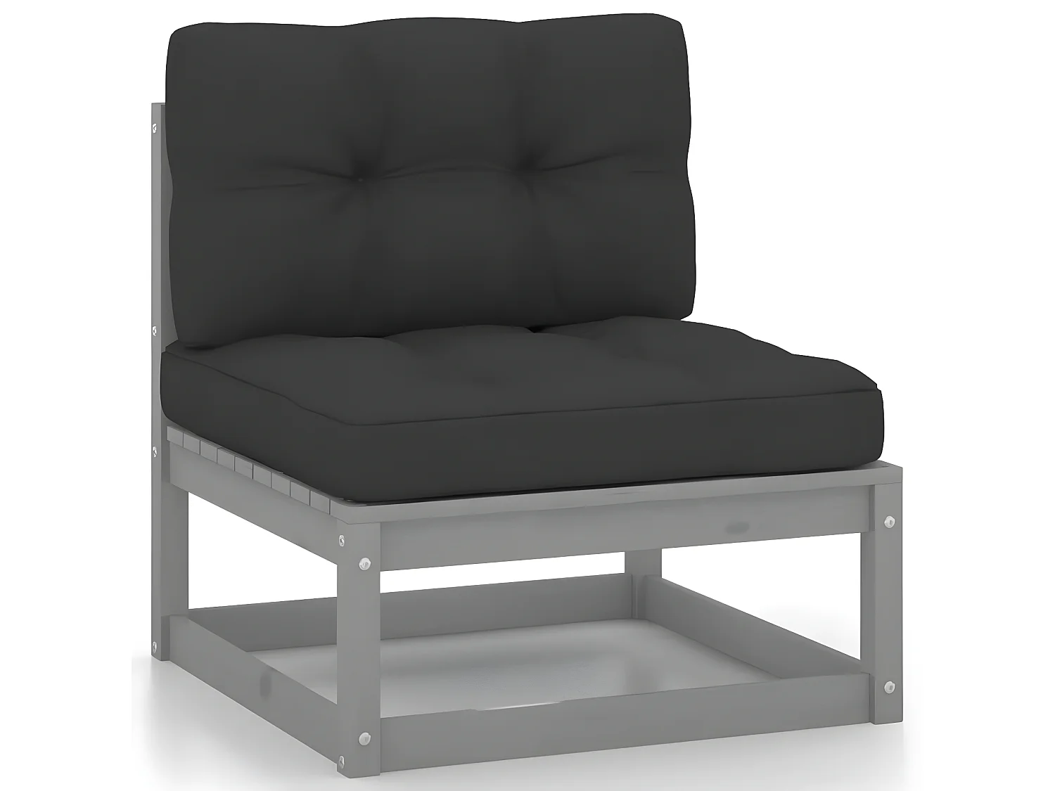 Salon de jardin 5 pcs avec coussins Bois de pin massif BE11684