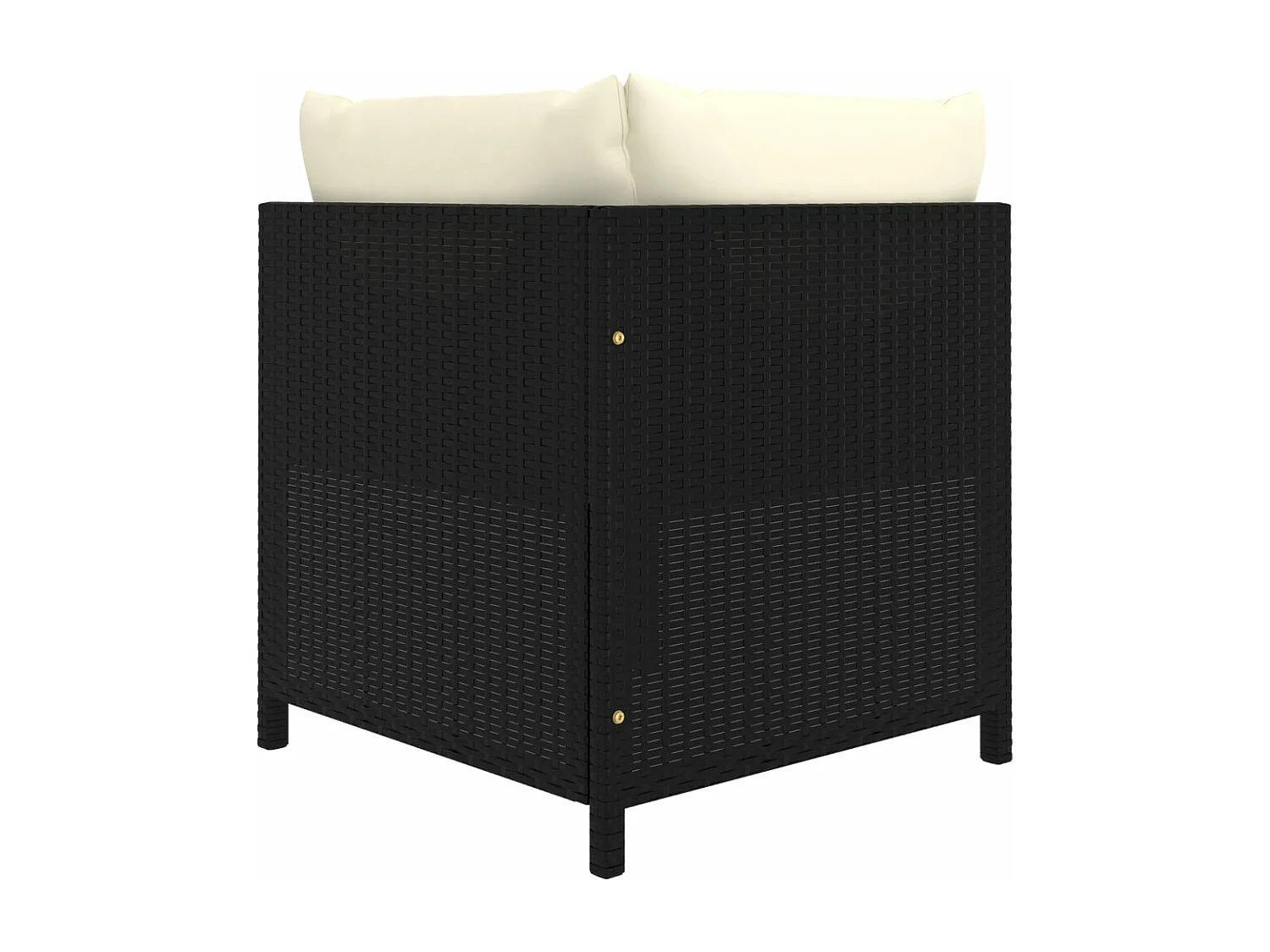 7-tlg. Garten-Sitzgruppe: Sofa + Tisch | Garten-Lounge-Set mit Kissen Poly Rattan Schwarz -GKD838459