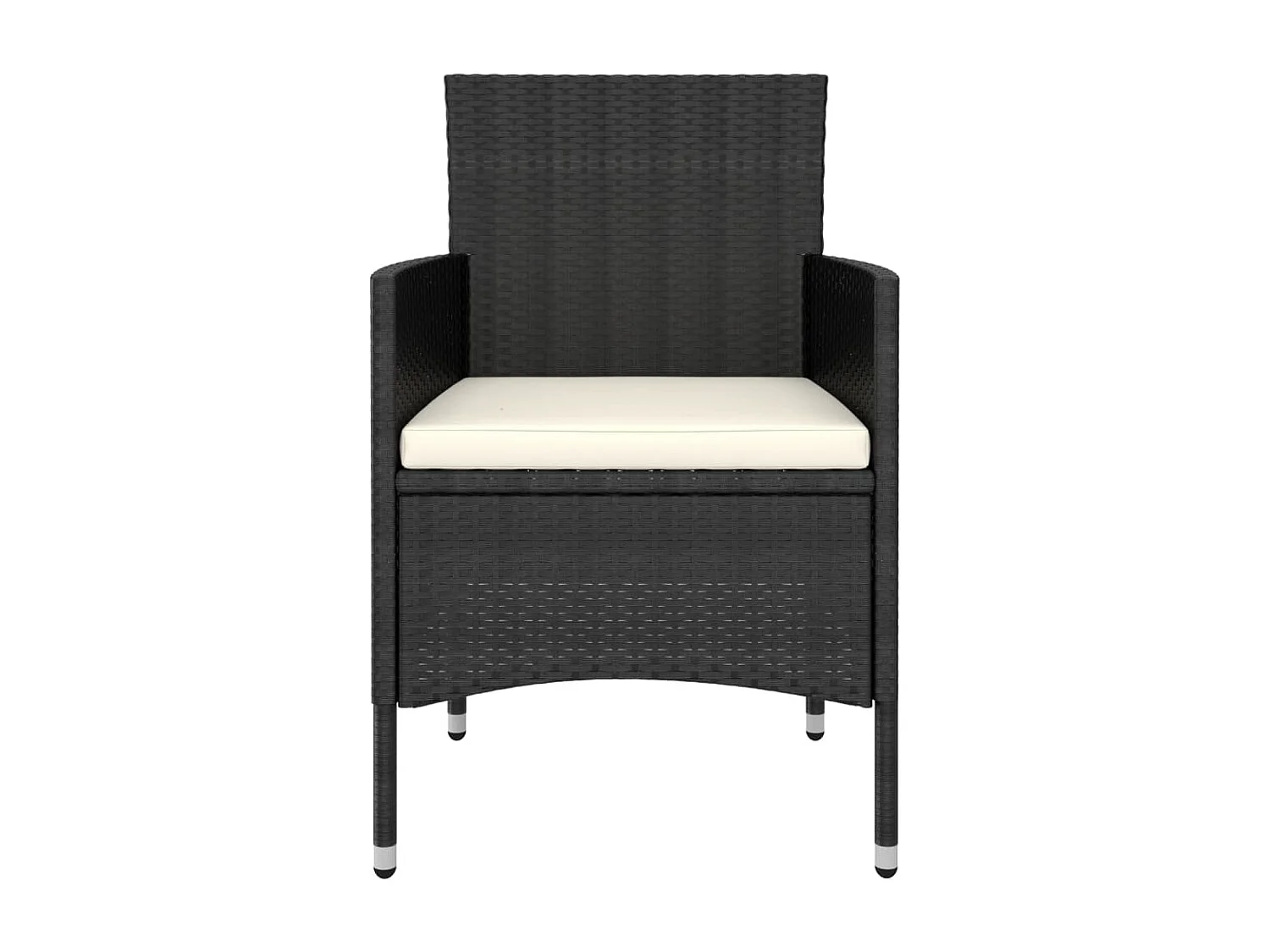 Salon de jardin 5 pcs Résine tressée Noir BE13381