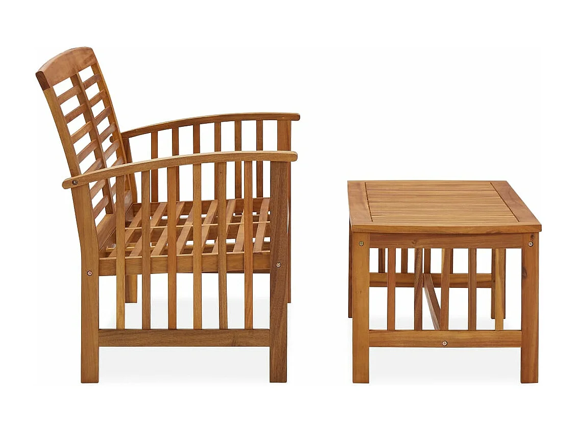 2-delige Loungeset massief acaciahout NL17200