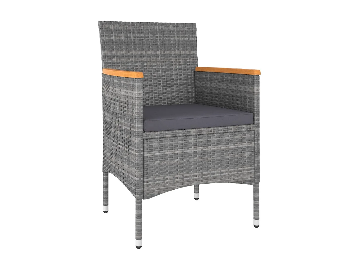 Salon de jardin 5 pcs Résine tressée Gris BE98004