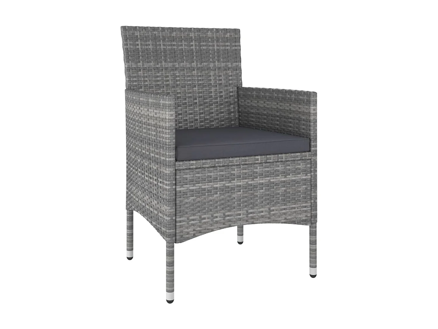 5-tlg. Garten-Sitzgruppe: Sofa + Tisch | Garten-Lounge-Set Poly Rattan Grau -GKD662849