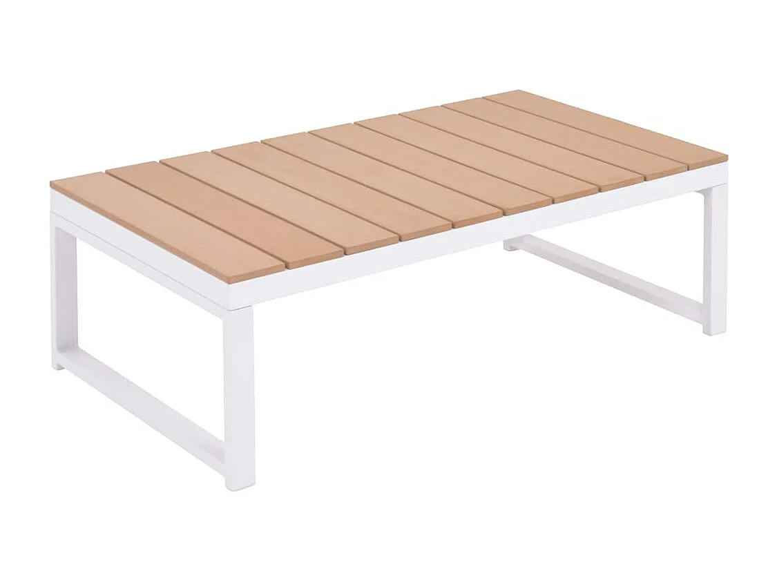 Salon de jardin 5 pcs avec coussins Aluminium et WPC BE62356