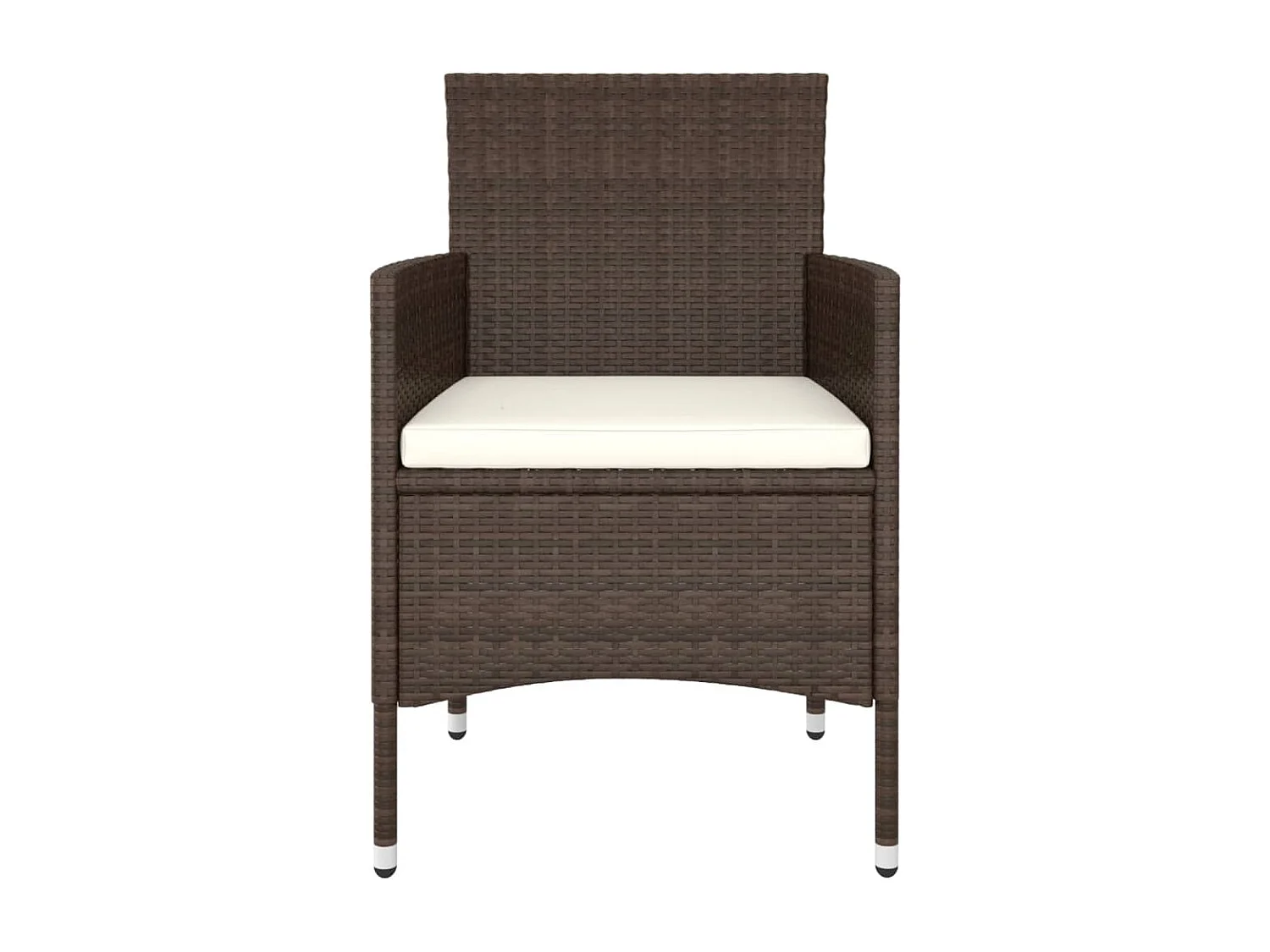 5 pcs conjunto lounge jardim vime PE castanho PT72231