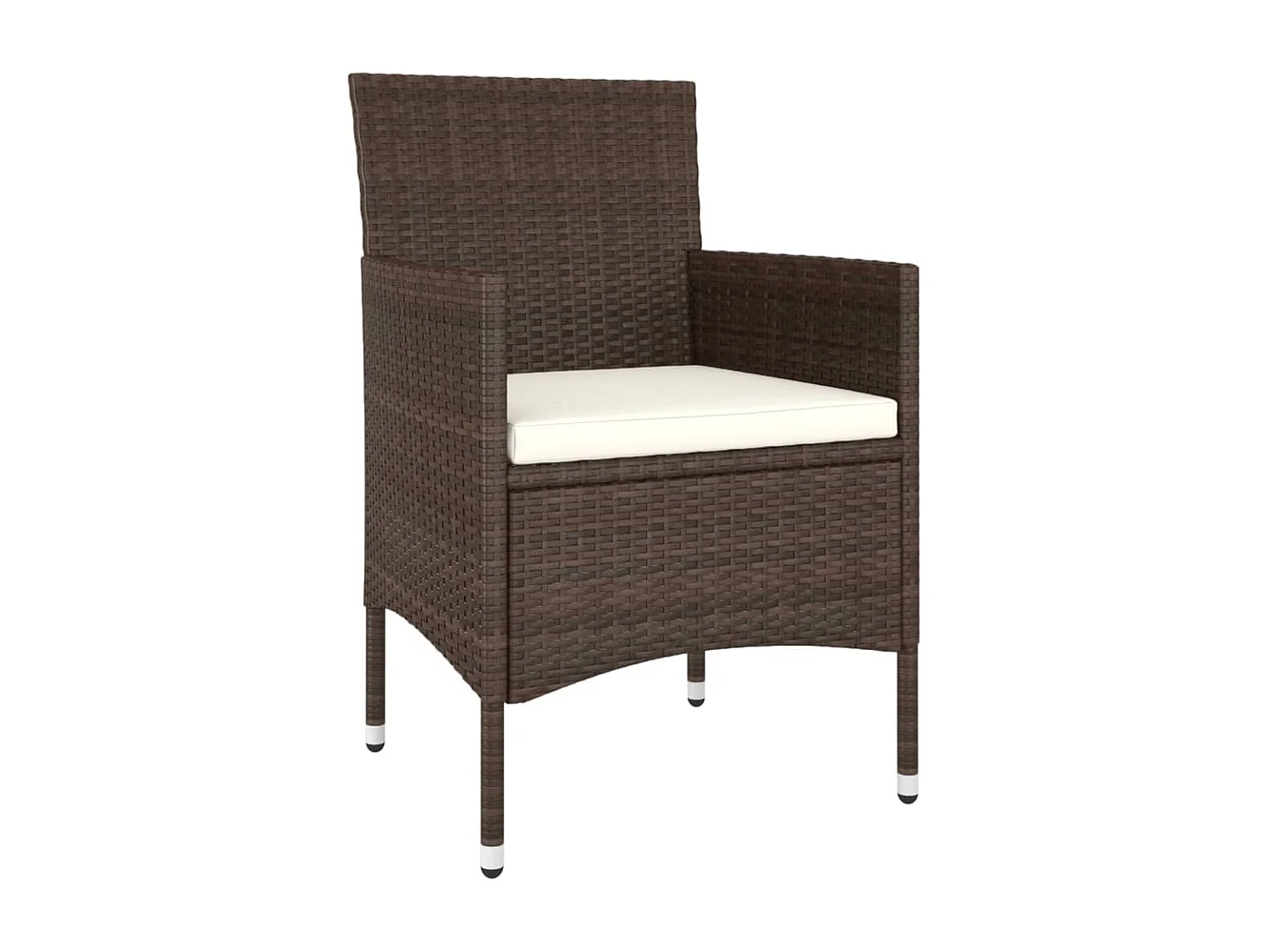 Salon de jardin 5 pcs Résine tressée Marron BE43780